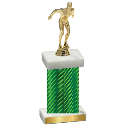 Single Green Carbon Fiber Swimming Trophy