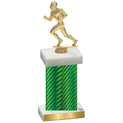 Single Green Carbon Fiber Football Trophy