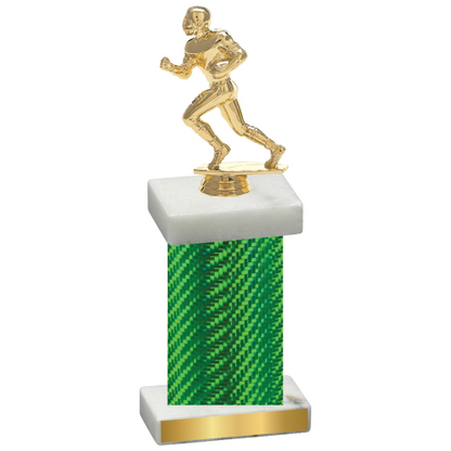 Single Green Carbon Fiber Football Trophy