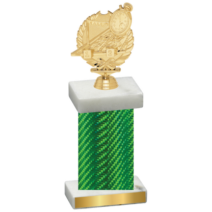 Single Green Carbon Fiber Swimming Trophy