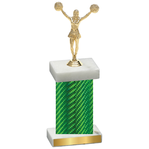 Single Green Carbon Fiber Cheerleading Trophy