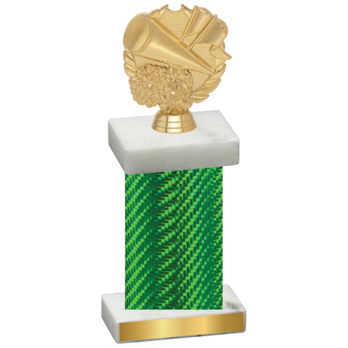 Single Green Carbon Fiber Cheerleading Trophy