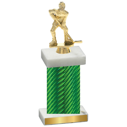 Single Green Carbon Fiber Hockey Trophy