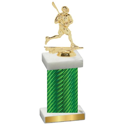 Single Green Carbon Fiber Lacrosse Trophy