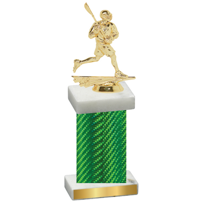 Single Green Carbon Fiber Lacrosse Trophy