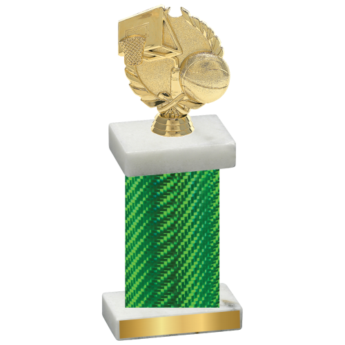 Single Green Carbon Fiber Basketball Trophy