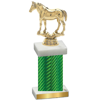 Single Green Carbon Fiber Horses Trophy