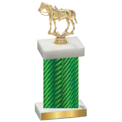 Single Green Carbon Fiber Horses Trophy