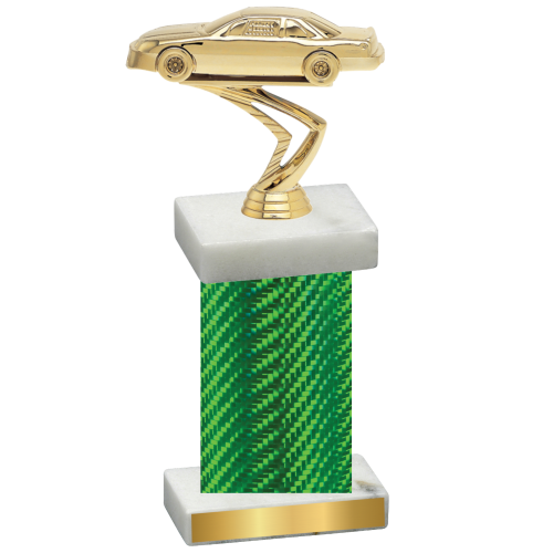 Single Green Carbon Fiber Cars Trophy