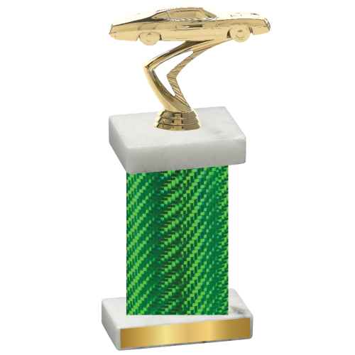 Single Green Carbon Fiber Cars Trophy