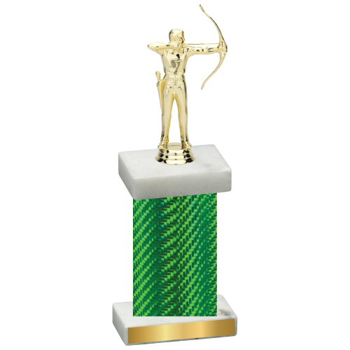 Single Green Carbon Fiber Archery Trophy