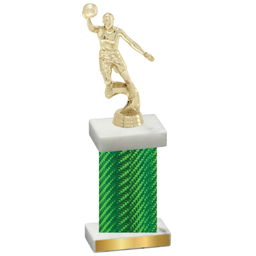 Single Green Carbon Fiber Basketball Trophy