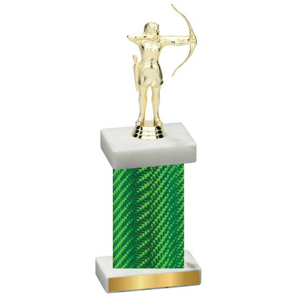 Single Green Carbon Fiber Archery Trophy