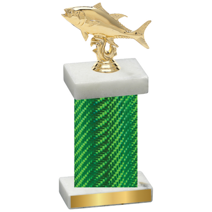 Single Green Carbon Fiber Fishing Trophy