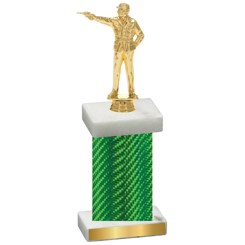 Single Green Carbon Fiber Shooter Trophy