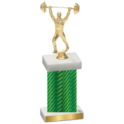 Single Green Carbon Fiber Weights Trophy