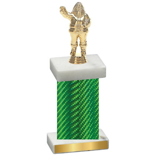 Single Green Carbon Fiber Holiday Trophy