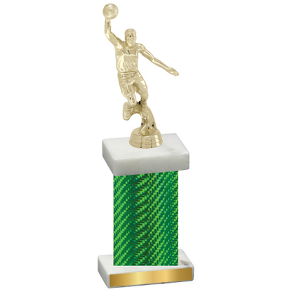 Single Green Carbon Fiber Basketball Trophy