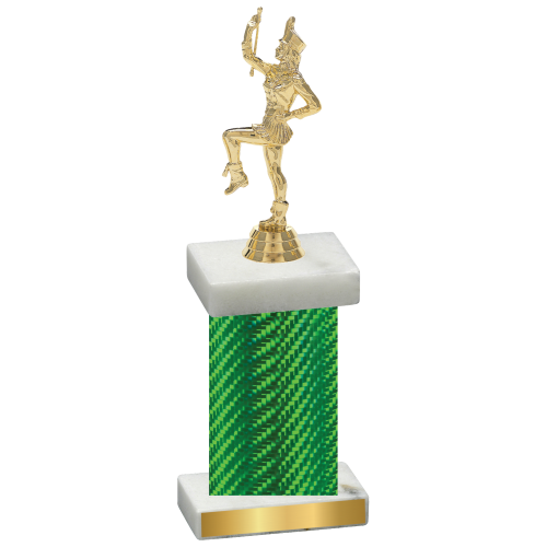 Single Green Carbon Fiber Majorette Trophy