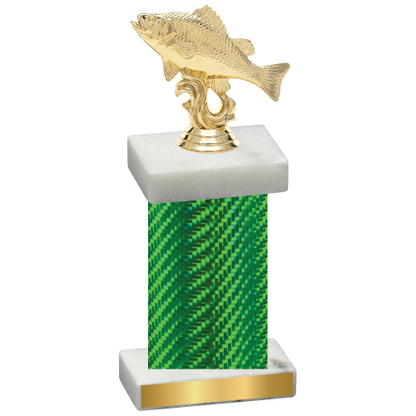 Single Green Carbon Fiber Fishing Trophy