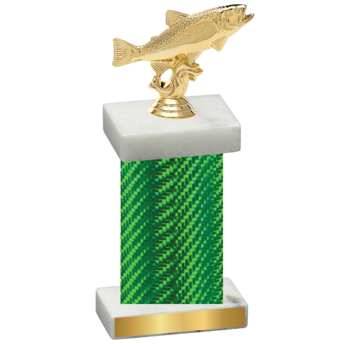 Single Green Carbon Fiber Fishing Trophy