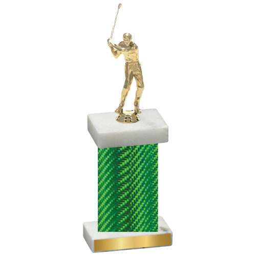 Single Green Carbon Fiber Golf Trophy