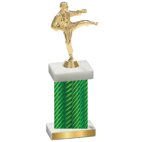 Single Green Carbon Fiber Karate Trophy