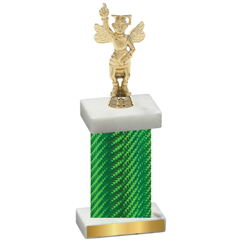 Single Green Carbon Fiber Academics Trophy