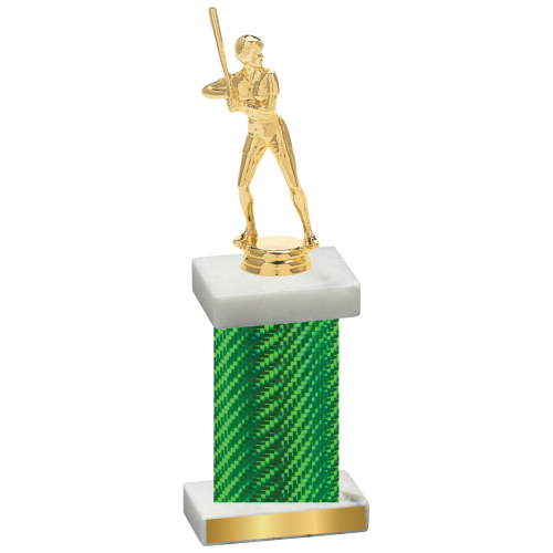 Single Green Carbon Fiber Softball Trophy