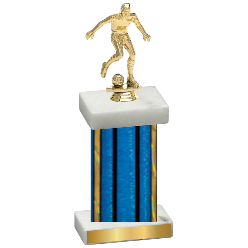 Single Blue Glacier Soccer Trophy