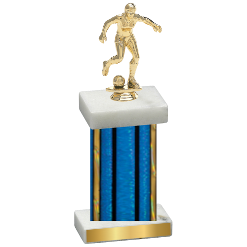 Single Blue Glacier Soccer Trophy