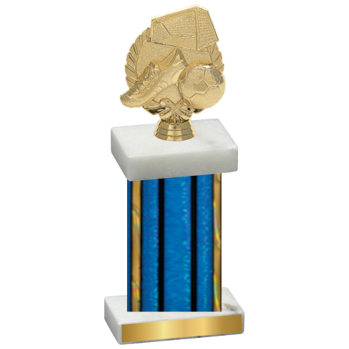 Single Blue Glacier Soccer Trophy