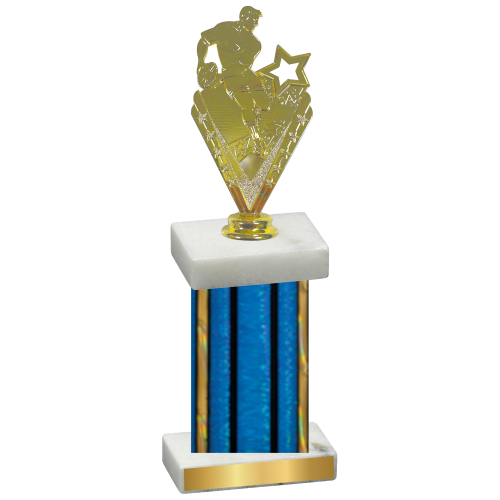 Single Blue Glacier Rugby Trophy