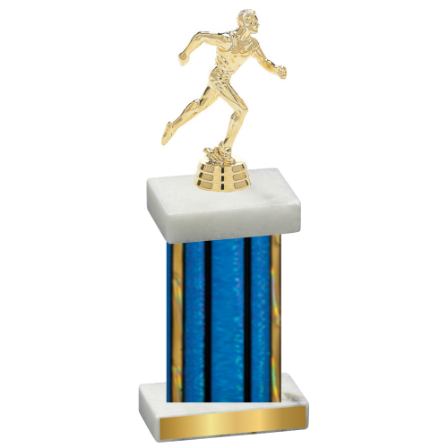 Single Blue Glacier Running Trophy