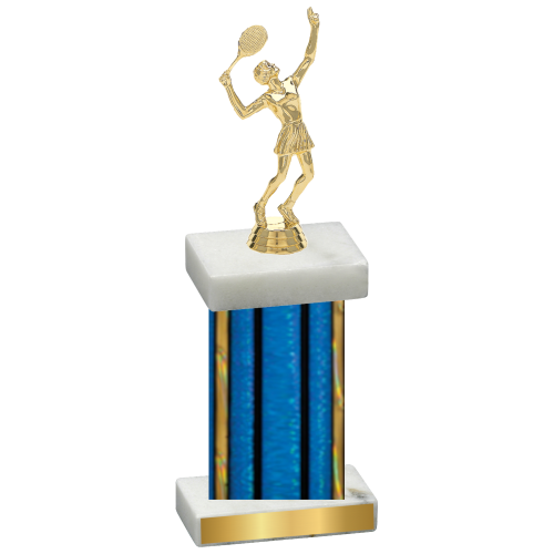 Single Blue Glacier Tennis Trophy