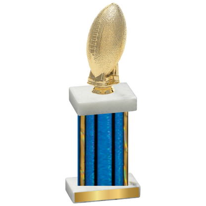 Single Blue Glacier Football Trophy