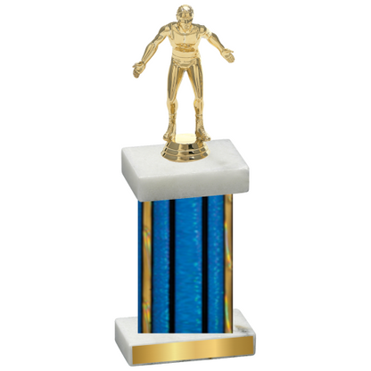 Single Blue Glacier Wrestling Trophy