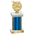 Single Blue Glacier Bowling Trophy