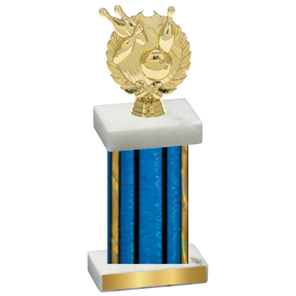 Single Blue Glacier Bowling Trophy