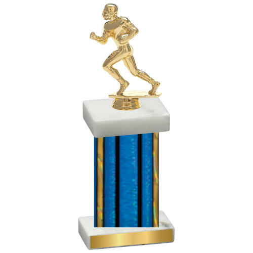 Single Blue Glacier Football Trophy