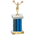 Single Blue Glacier Cheerleading Trophy