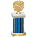 Single Blue Glacier Cheerleading Trophy