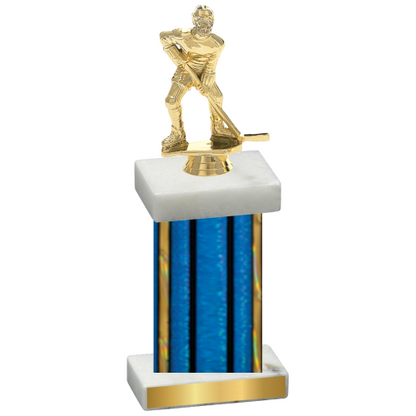 Single Blue Glacier Hockey Trophy