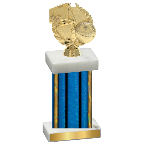 Single Blue Glacier Basketball Trophy