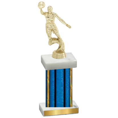 Single Blue Glacier Basketball Trophy