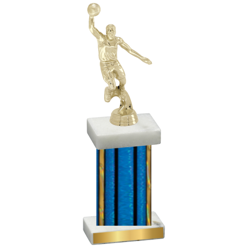 Single Blue Glacier Basketball Trophy