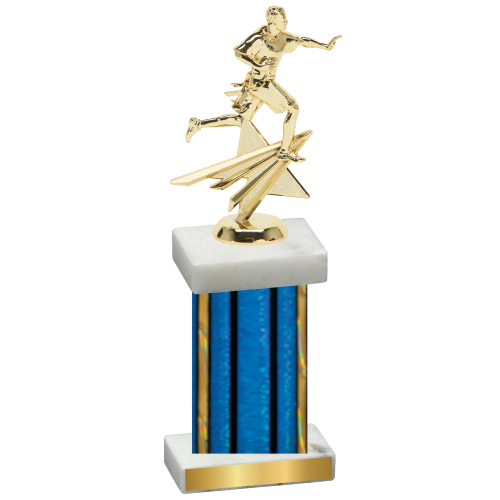 Single Blue Glacier Flag Football Trophy