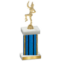 Single Blue Glacier Majorette Trophy