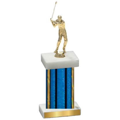 Single Blue Glacier Golf Trophy