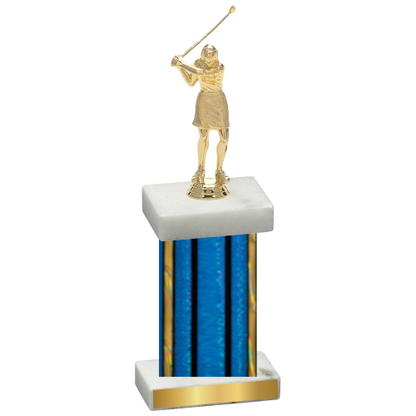 Single Blue Glacier Golf Trophy